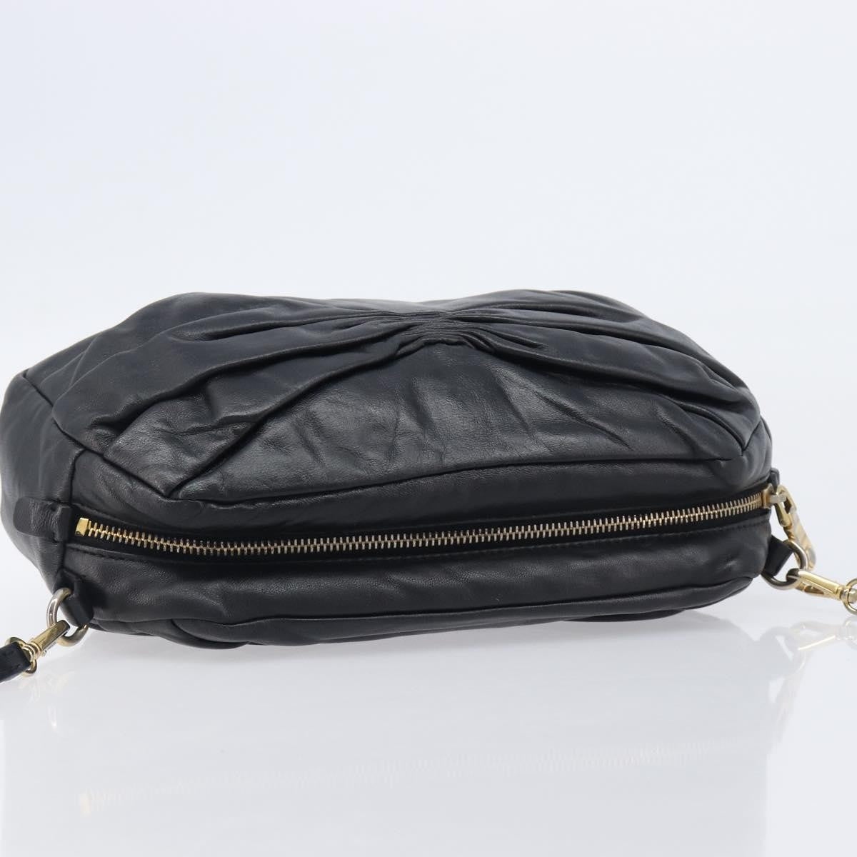 Miu Miu Shoulder Matelasse Leather, Black, Leather, Shoulder Bag