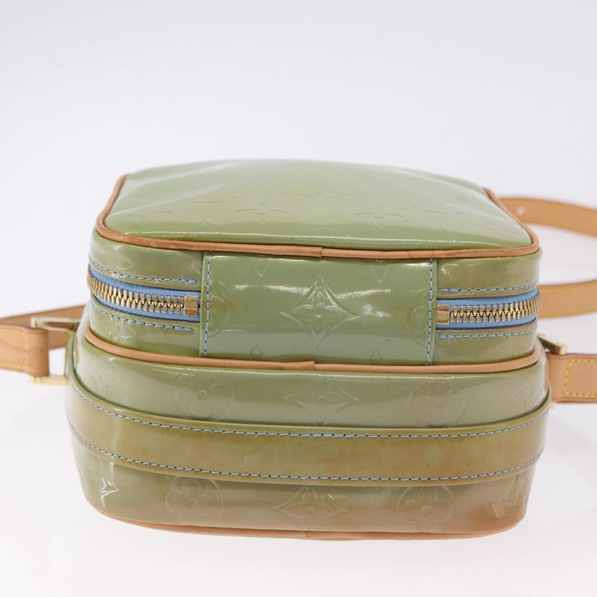 Louis Vuitton Wooster Monogram Vernis, Green, Patent Leather, Handbag