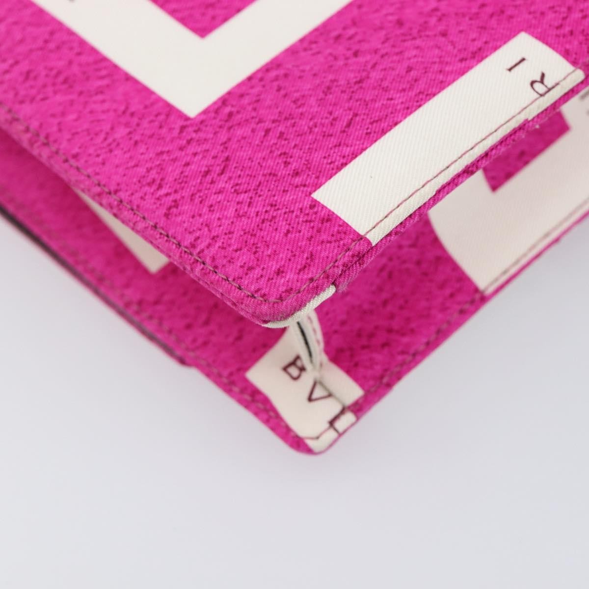 Bvlgari Clutch Canvas and Leather, Pink, Canvas, Clutch