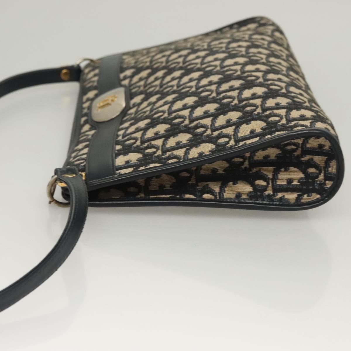 Christian Dior Vintage Trotter Canvas, Navy, Canvas, Shoulder Bag