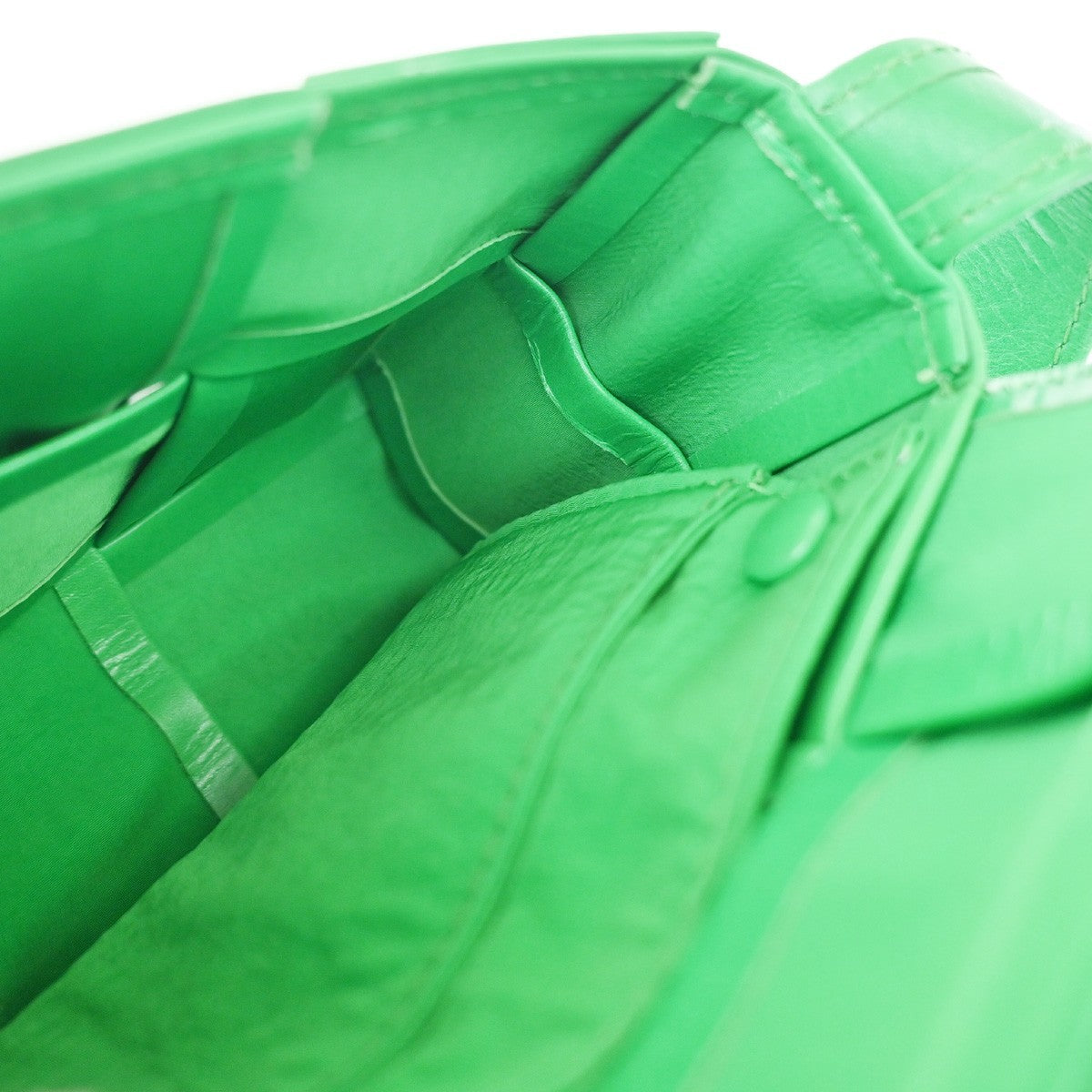 Bottega Veneta Cassette Maxi Intrecciato Leather, Green, Leather, Crossbody Bag