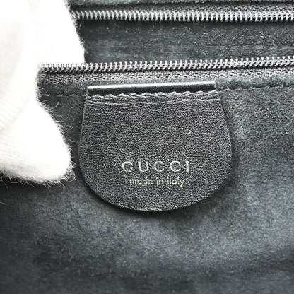 Gucci Vintage square G Leather, Black, Leather, Handbag
