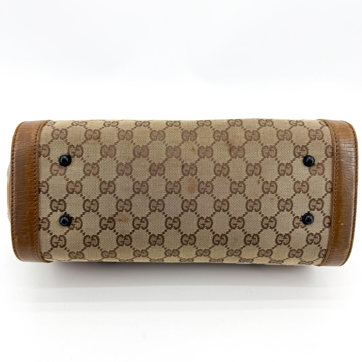 Gucci Bamboo Bullet GG Canvas, Brown, Canvas, Handbag