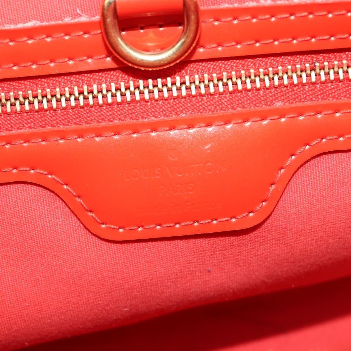 Louis Vuitton Wilshire Monogram Vernis, Orange, Patent Leather, Handbag