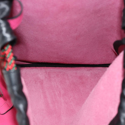 Gucci Logo Drawstring Printed Leather, Pink, Leather, Backpack