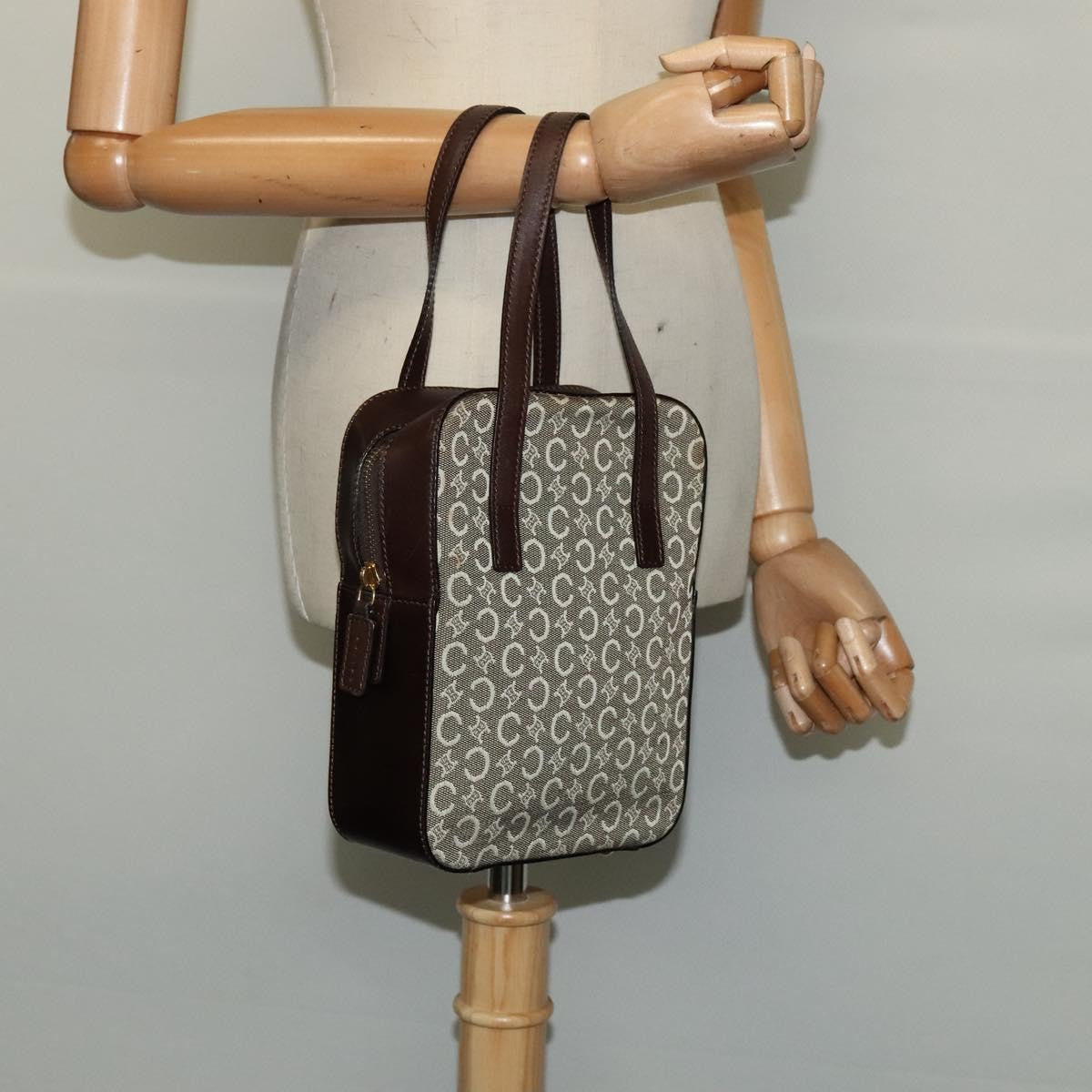 Celine C Macadam Canvas, Gray, Canvas, Handbag