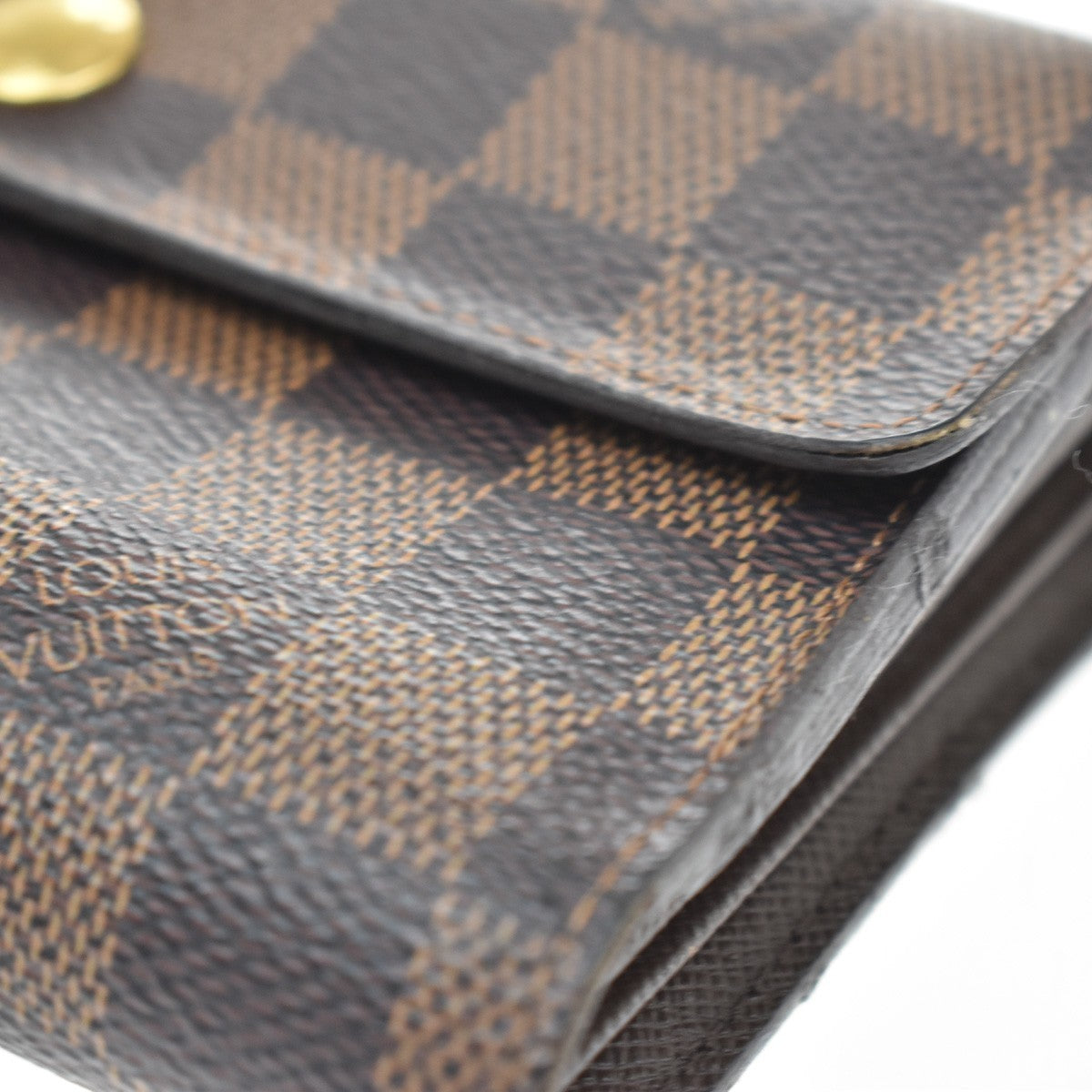 Louis Vuitton Alexandra Damier, Brown, Canvas, Wallet
