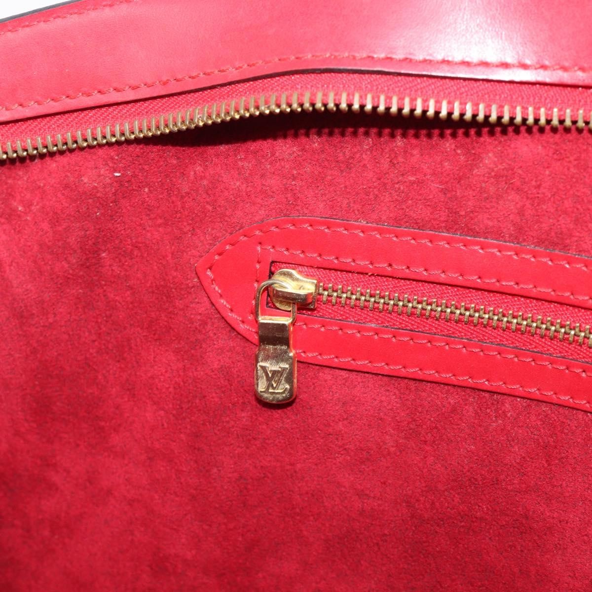 Louis Vuitton Saint Jacques Epi Leather, Red, Leather, Handbag
