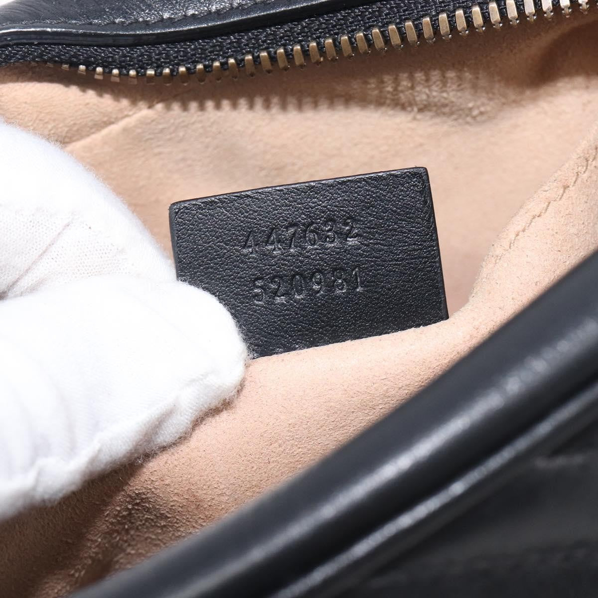 Gucci GG Marmont Matelasse Leather, Black, Leather, Shoulder Bag