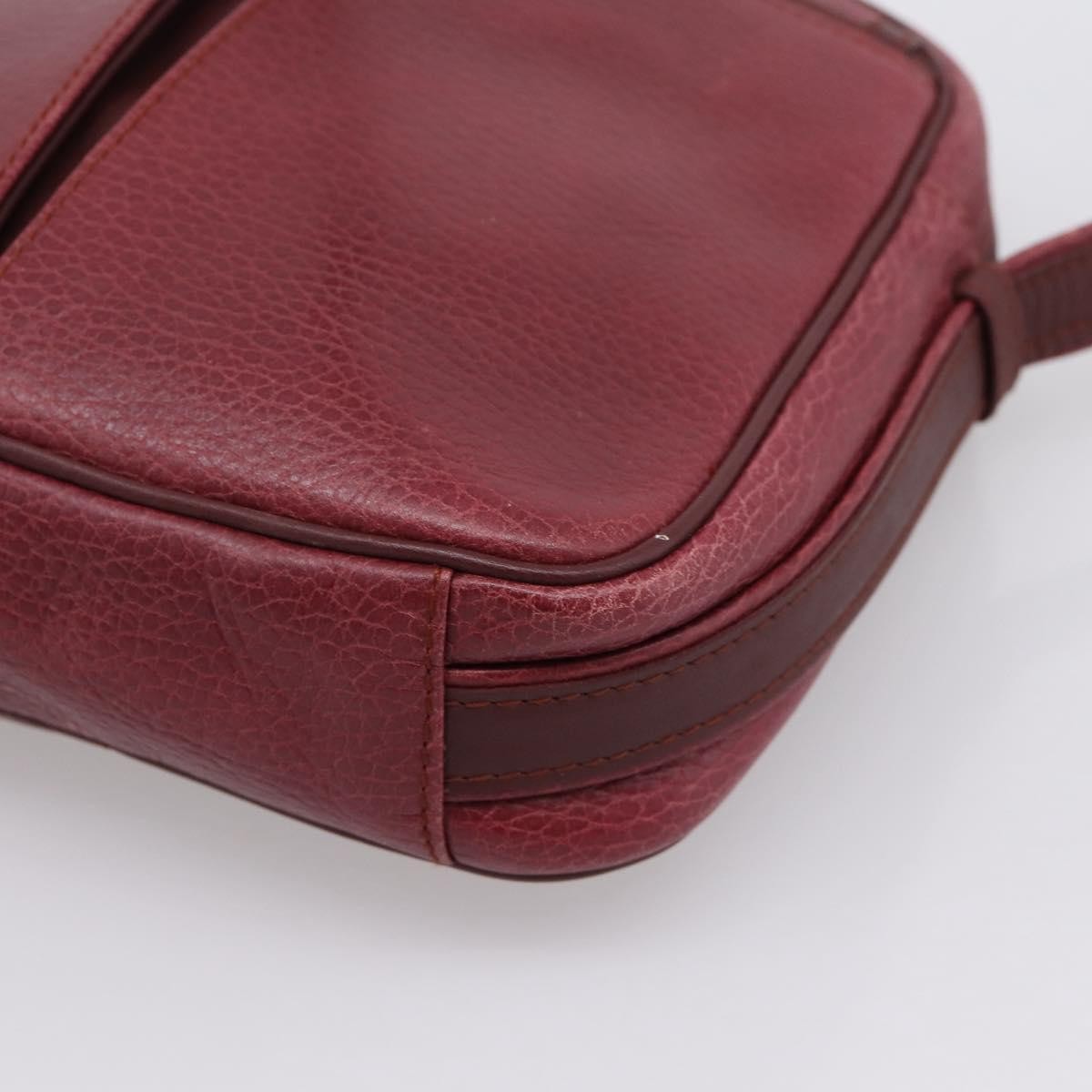 Cartier Tasseled Must de Cartier Leather, Burgundy, Leather, Shoulder Bag