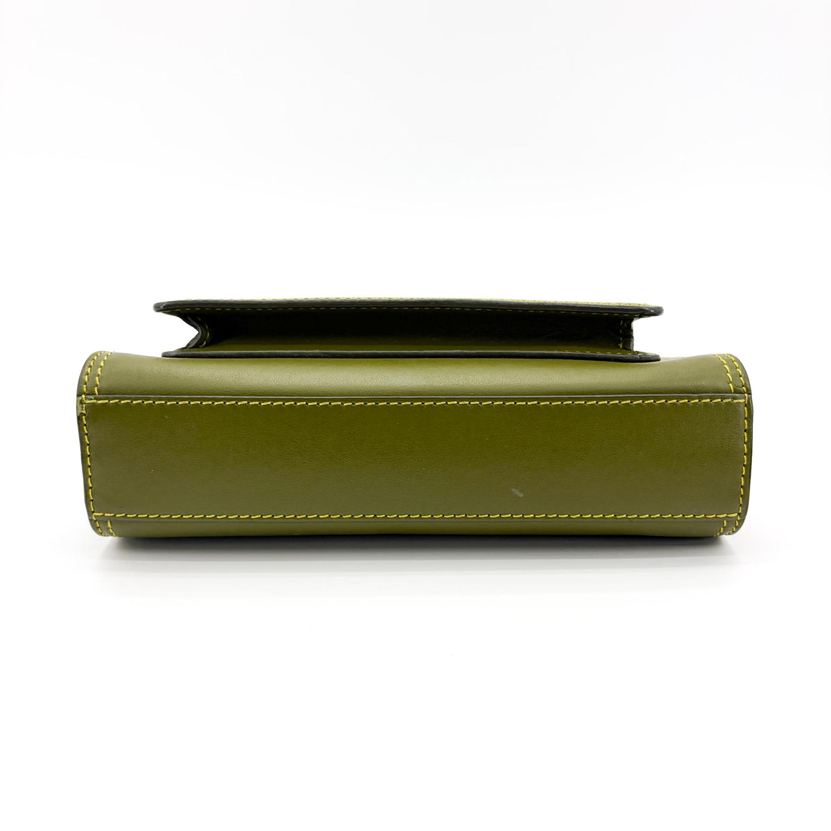 Burberry Title Pocket Leather, Green, Calfskin, Crossbody Bag