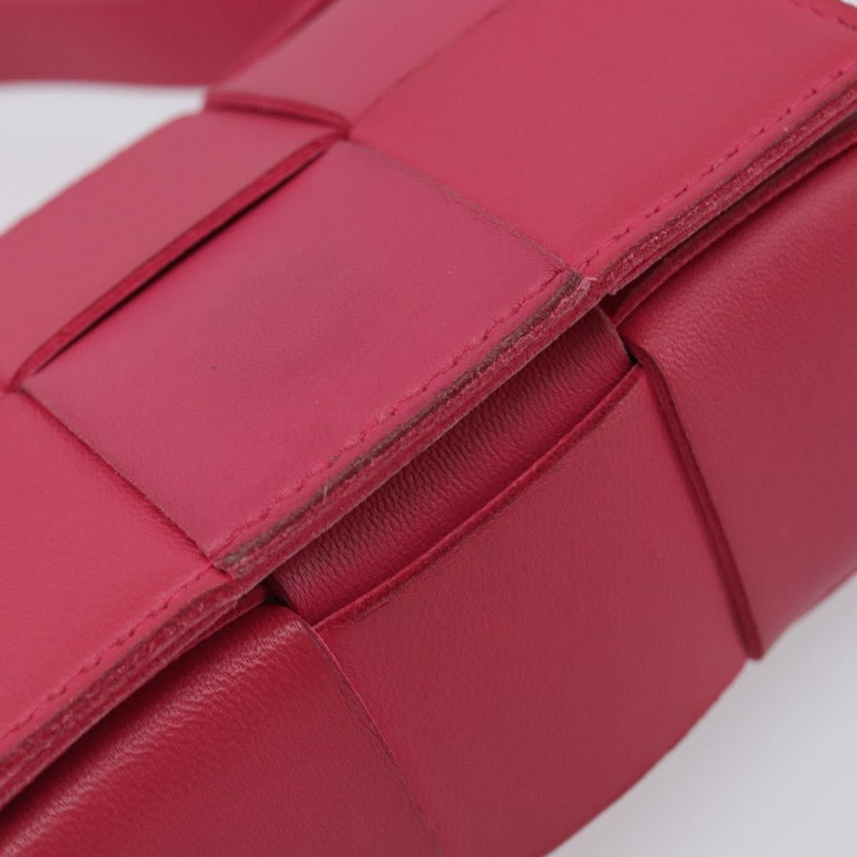Bottega Veneta Cassette Maxi Intrecciato Leather, Pink, Leather, Crossbody Bag