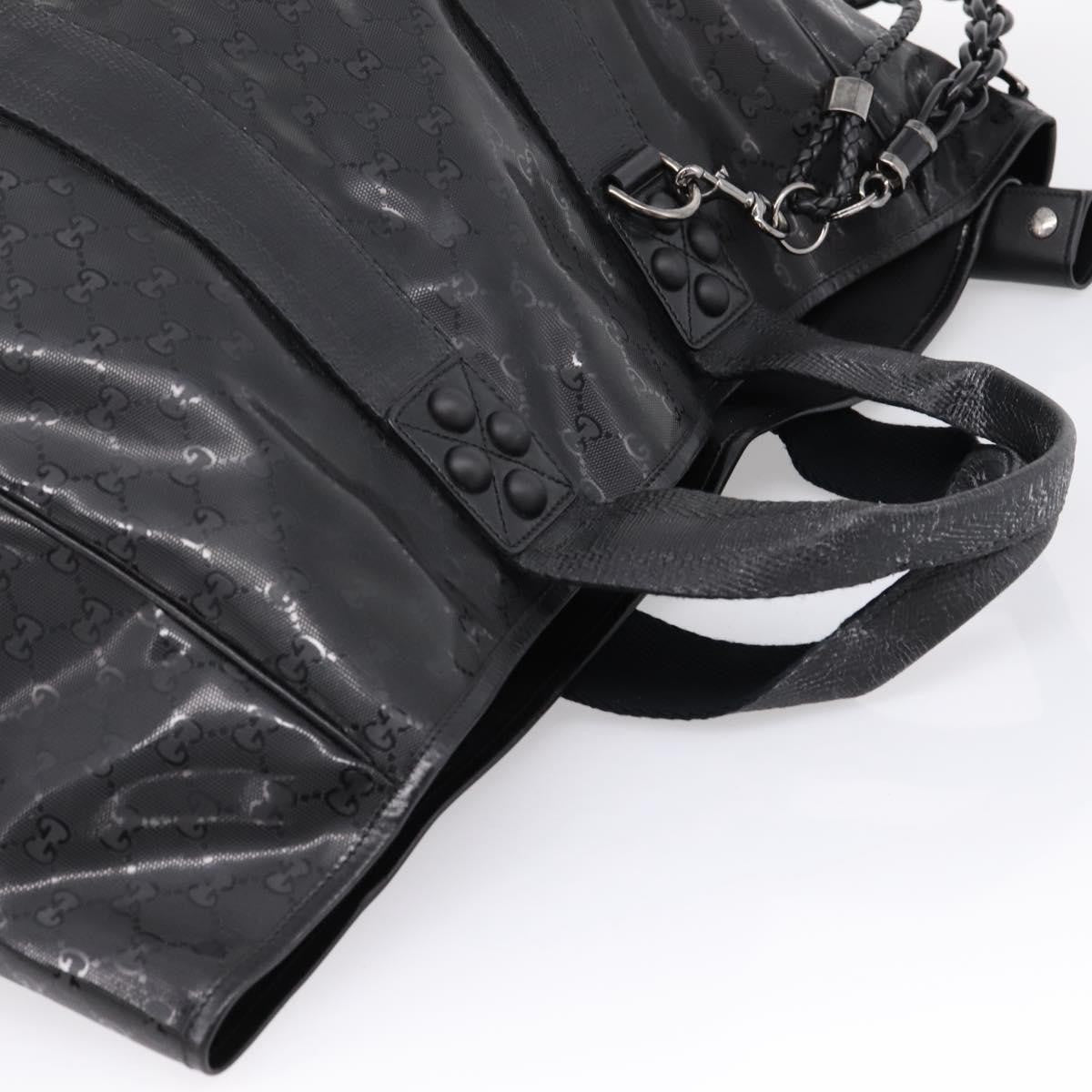 Gucci Indy Tote PVC Leather, Black, PVC, Tote Bag