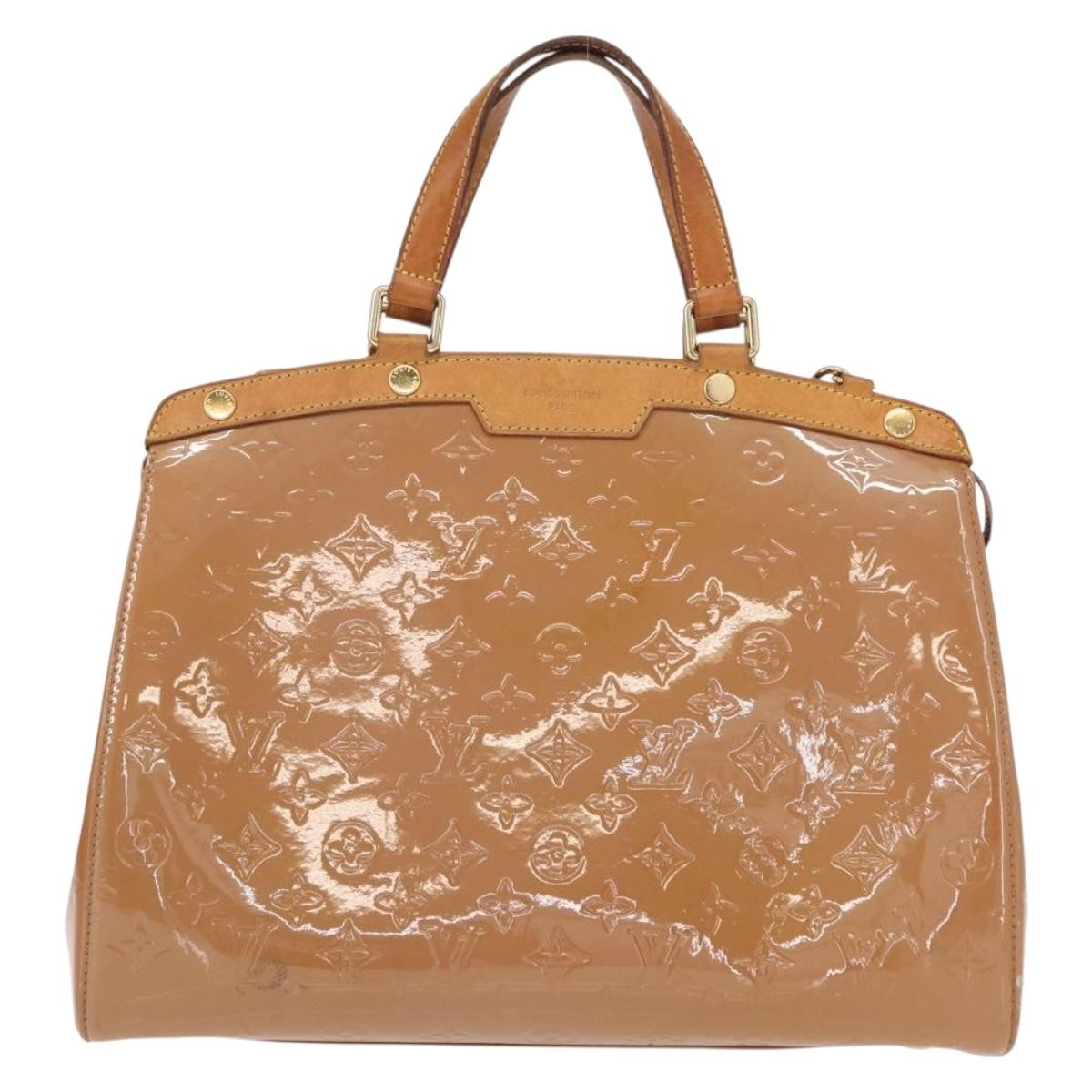 Louis Vuitton Brea Monogram Vernis, Brown, Patent Leather, Handbag