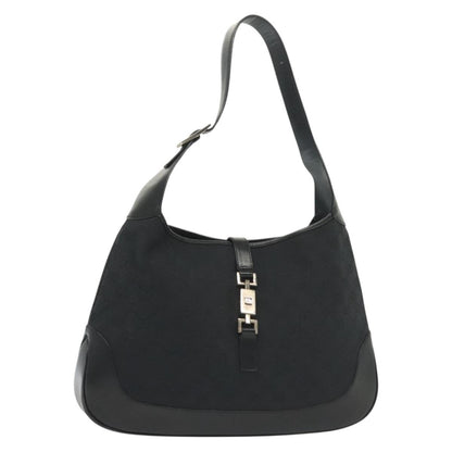 Gucci Jackie Original Shoulder Bag Diamante Coated Canvas, BLACK, CANVAS, Shoulder bag
