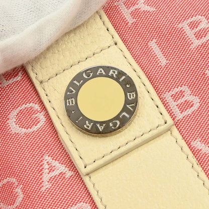 Bvlgari Logomania Canvas, Pink, Canvas, Tote Bag