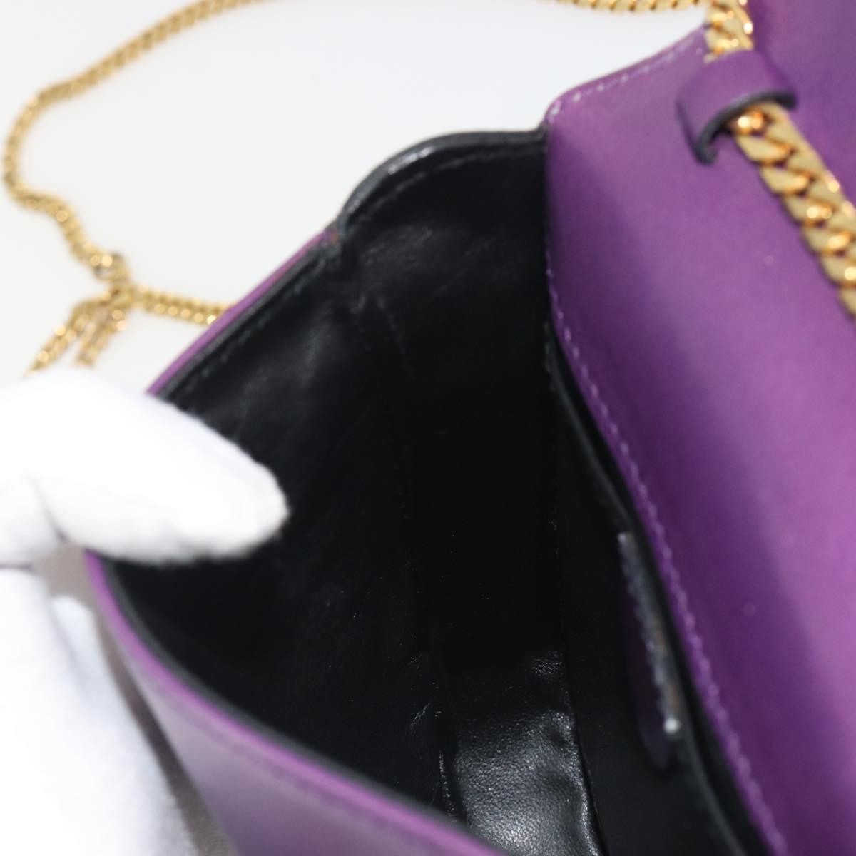 Celine Vintage Leather, Purple, Leather, Shoulder Bag
