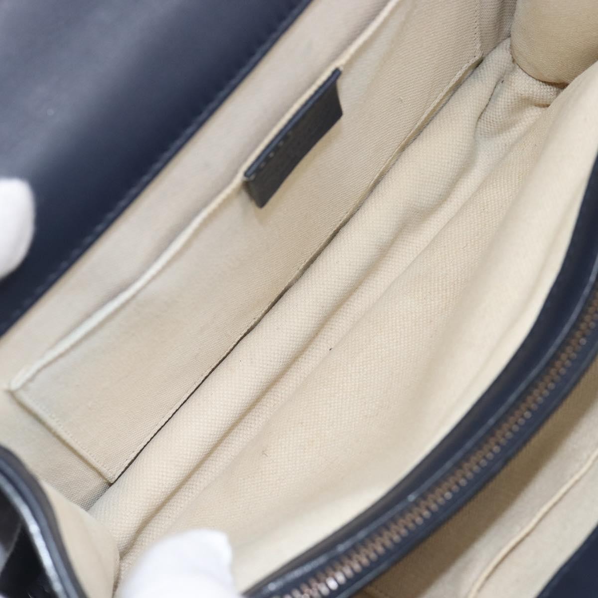 Gucci Dionysus Bamboo Top Handle Leather, Navy, Leather, Handbag