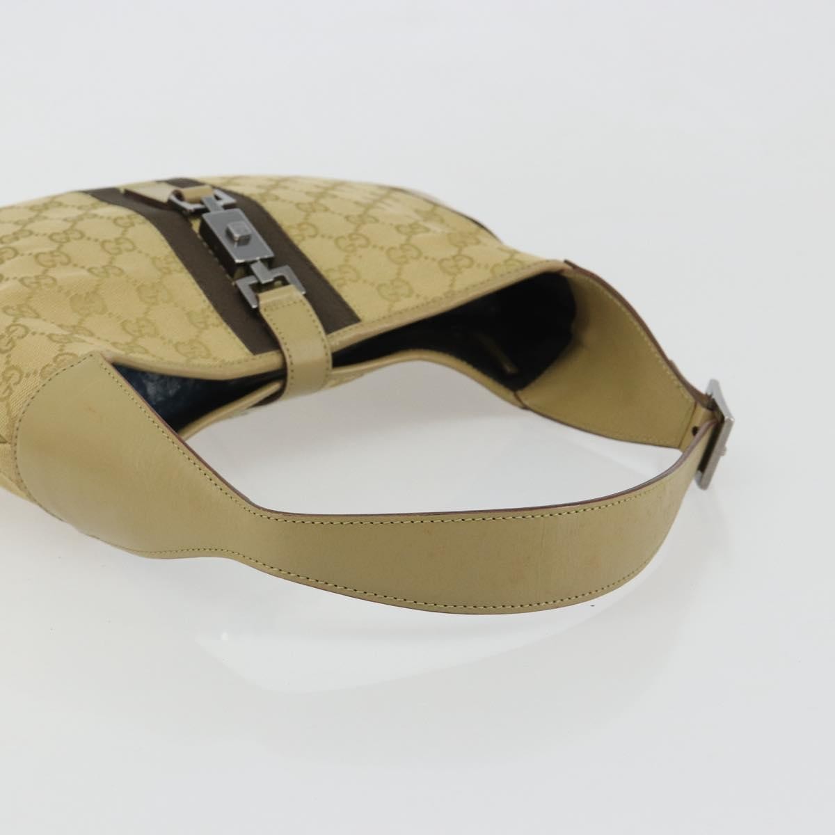 Gucci Web Jackie O Hobo GG Canvas, Beige, Canvas, Shoulder Bag