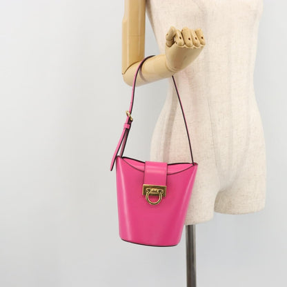 Salvatore Ferragamo Trifolio Leather, Pink, Leather, Shoulder Bag