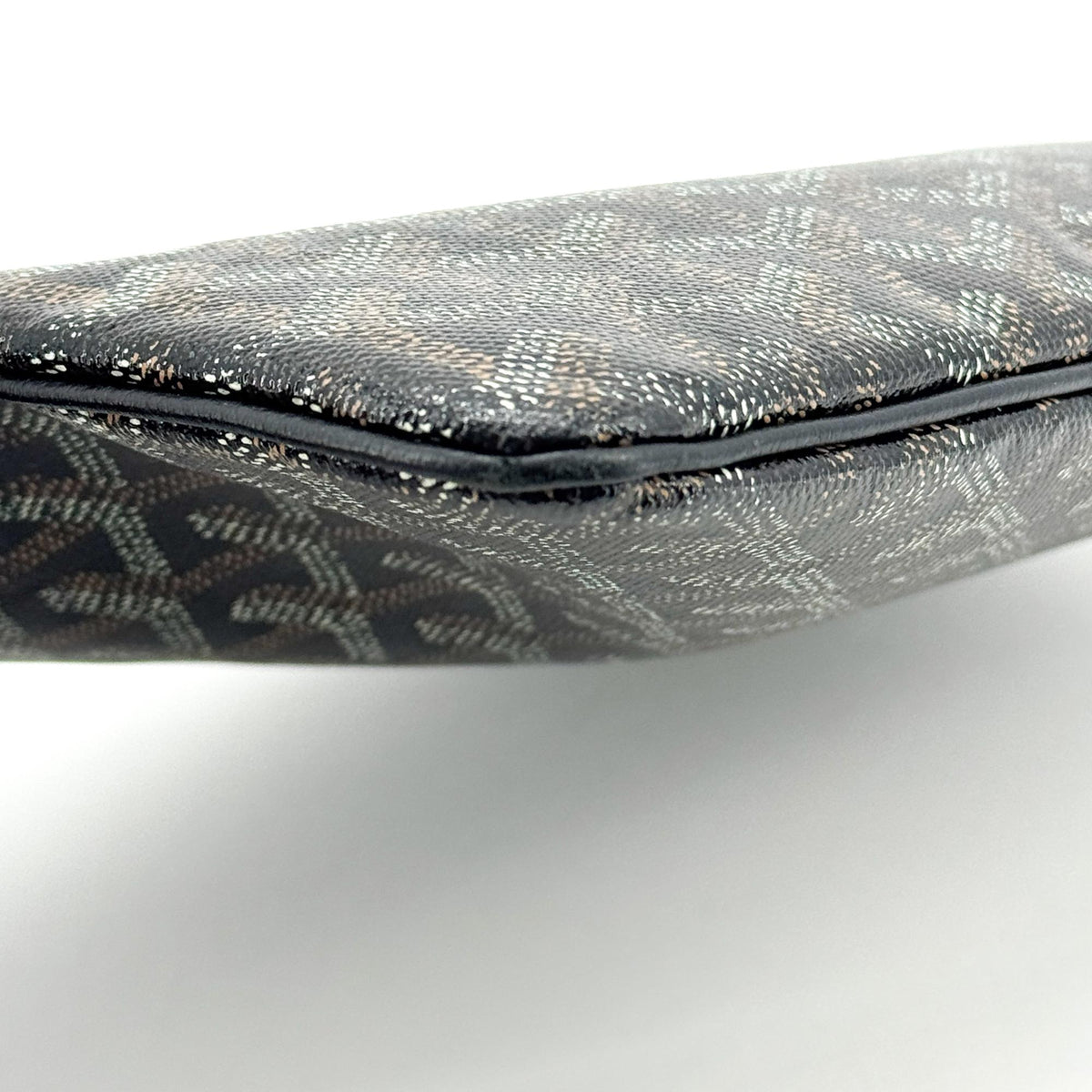 Goyard Senat Zip Coated Canvas, Black, Canvas, Clutch