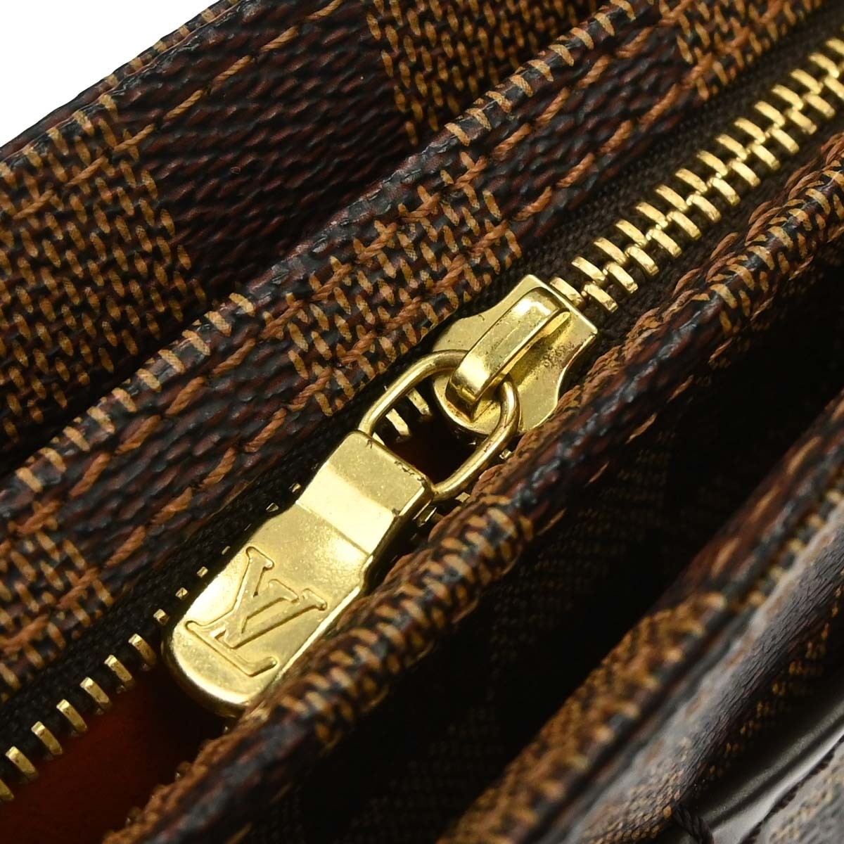 Louis Vuitton Aubagne Damier Ebene, Brown, Canvas, Handbag