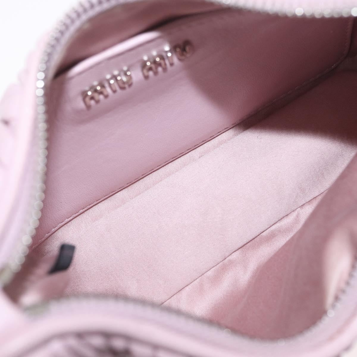 Miu Miu Shoulder Matelasse Leather, Pink, Leather, Shoulder Bag