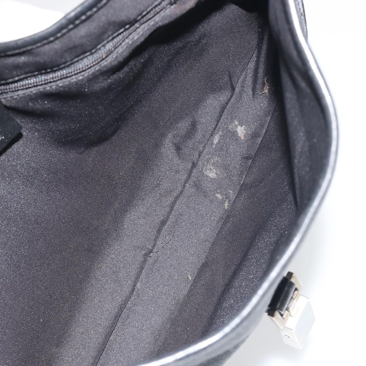 Gucci Jackie O Hobo GG Canvas with Leather, Black, Canvas, Shoulder Bag