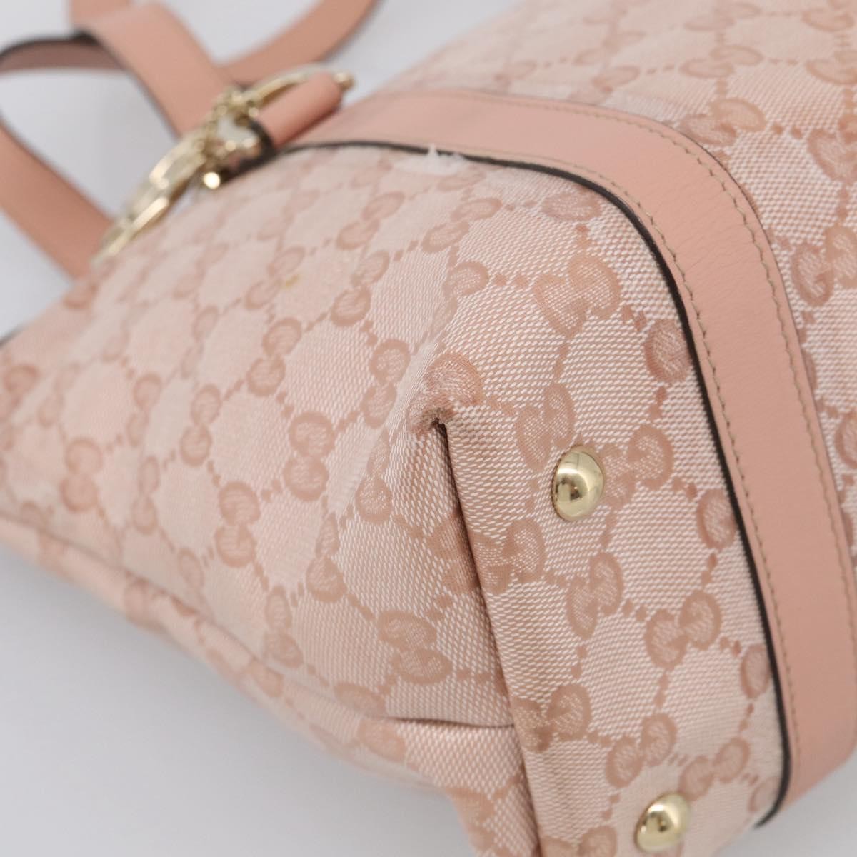 Gucci Abbey Zip Tote GG Canvas and Leather, Pink, Canvas, Handbag