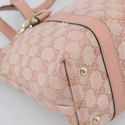 Gucci Abbey Zip Tote GG Canvas and Leather, Pink, Canvas, Handbag