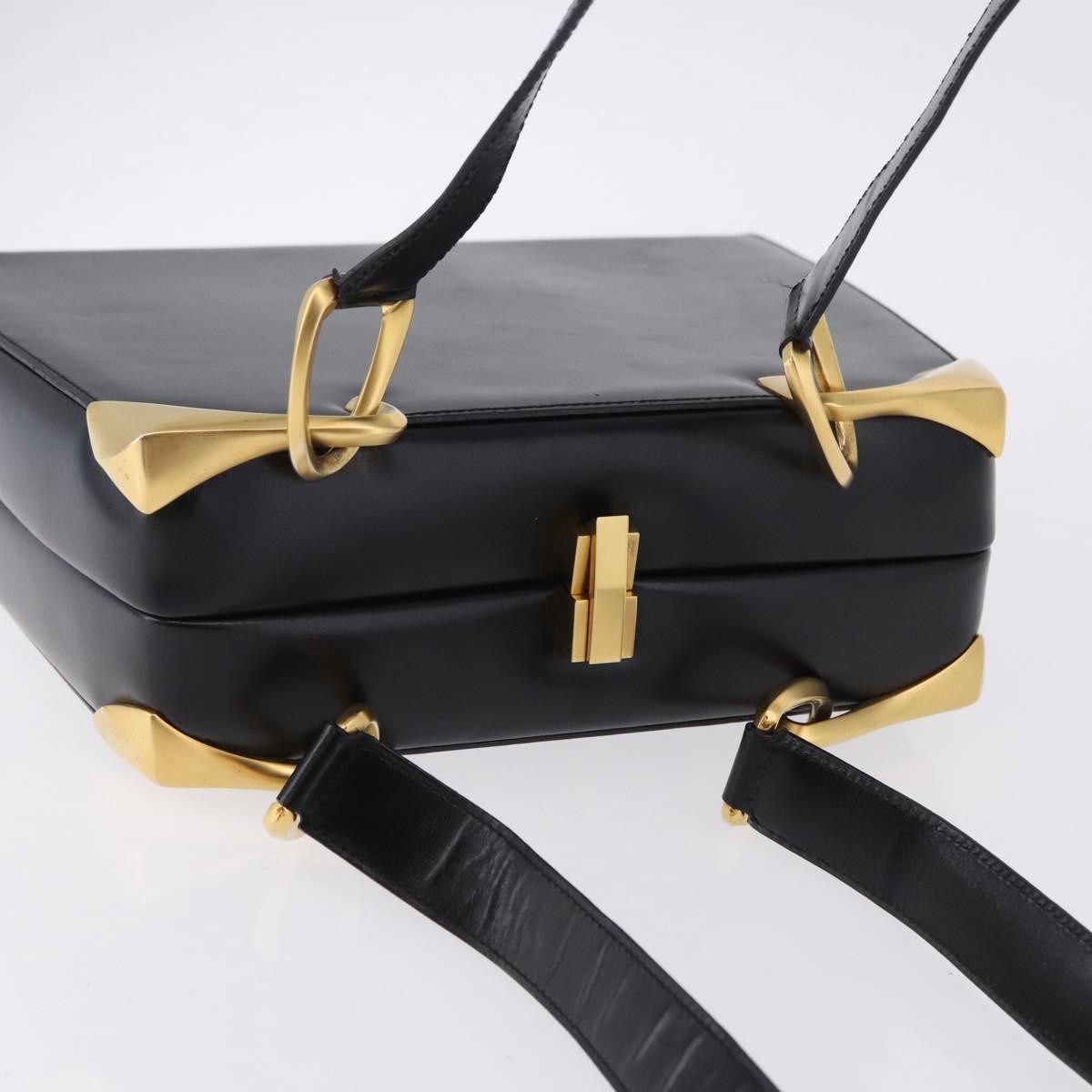 Celine Vintage Leather, Black, Leather, Shoulder Bag