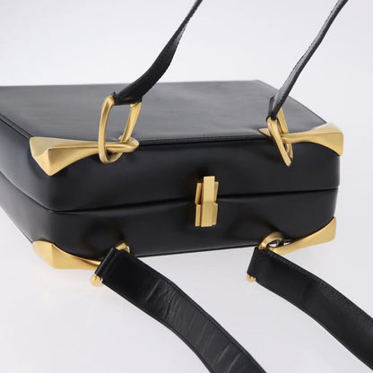 Celine Vintage Leather, Black, Leather, Shoulder Bag