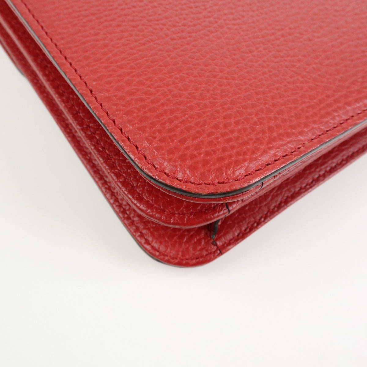 Gucci Interlocking Leather, Red, Leather, Shoulder Bag