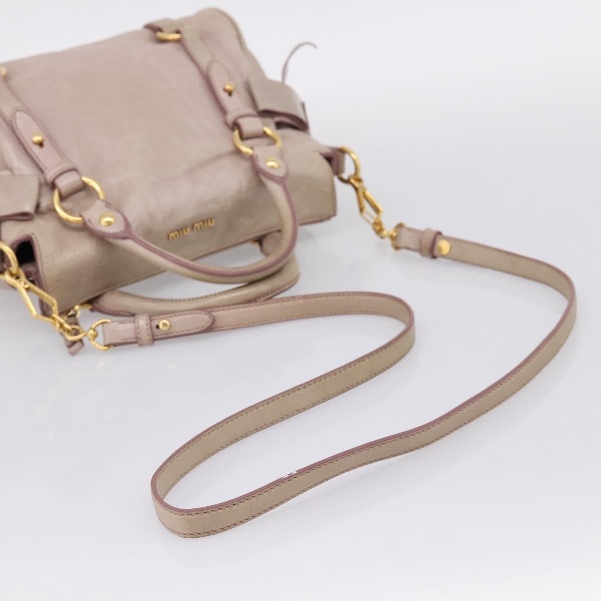 Miu Miu Vitello Lux Leather, Pink, Leather, Handbag