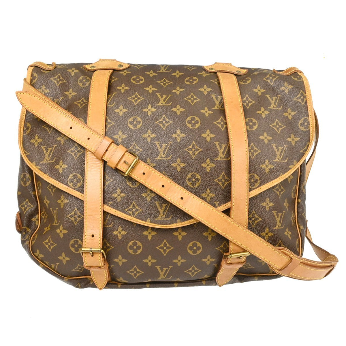 Louis Vuitton Saumur Monogram Canvas, Brown, Canvas, Shoulder Bag