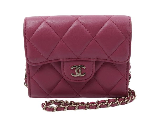 Chanel, Pink, Leather, shoulder