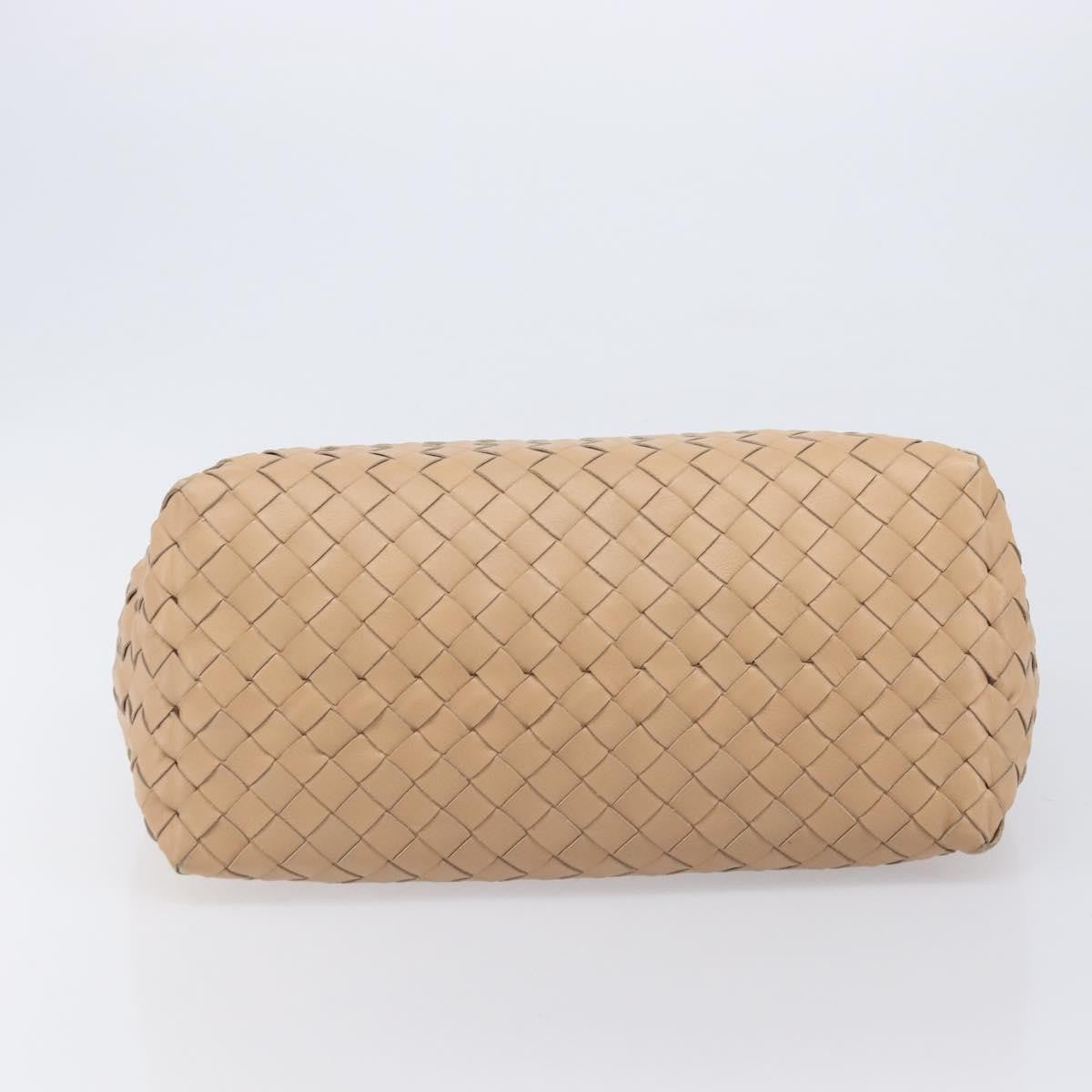 Bottega Veneta Garda Intrecciato Nappa, Beige, Leather, Handbag