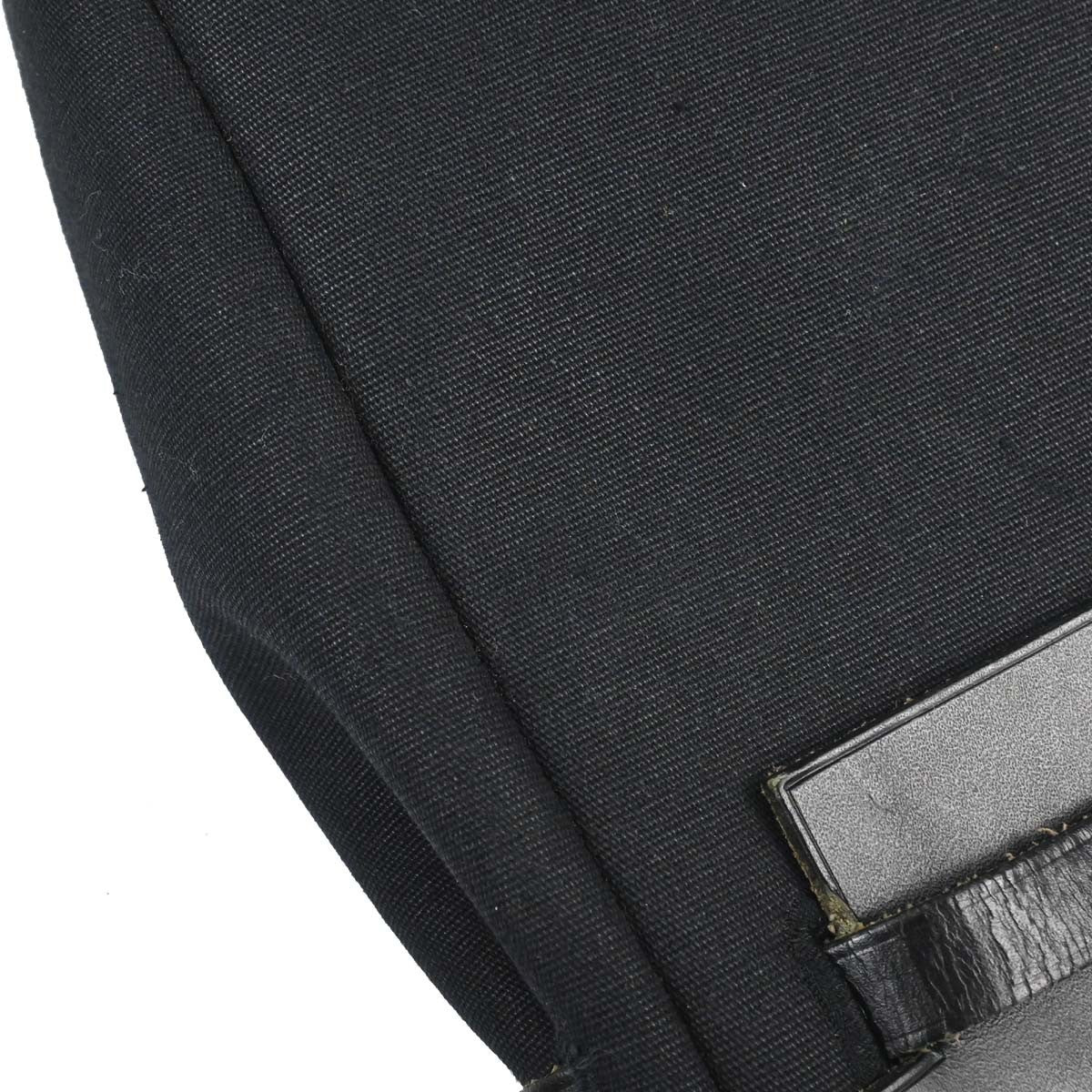 Hermes Herbag Toile and Leather, Black, Canvas, Handbag