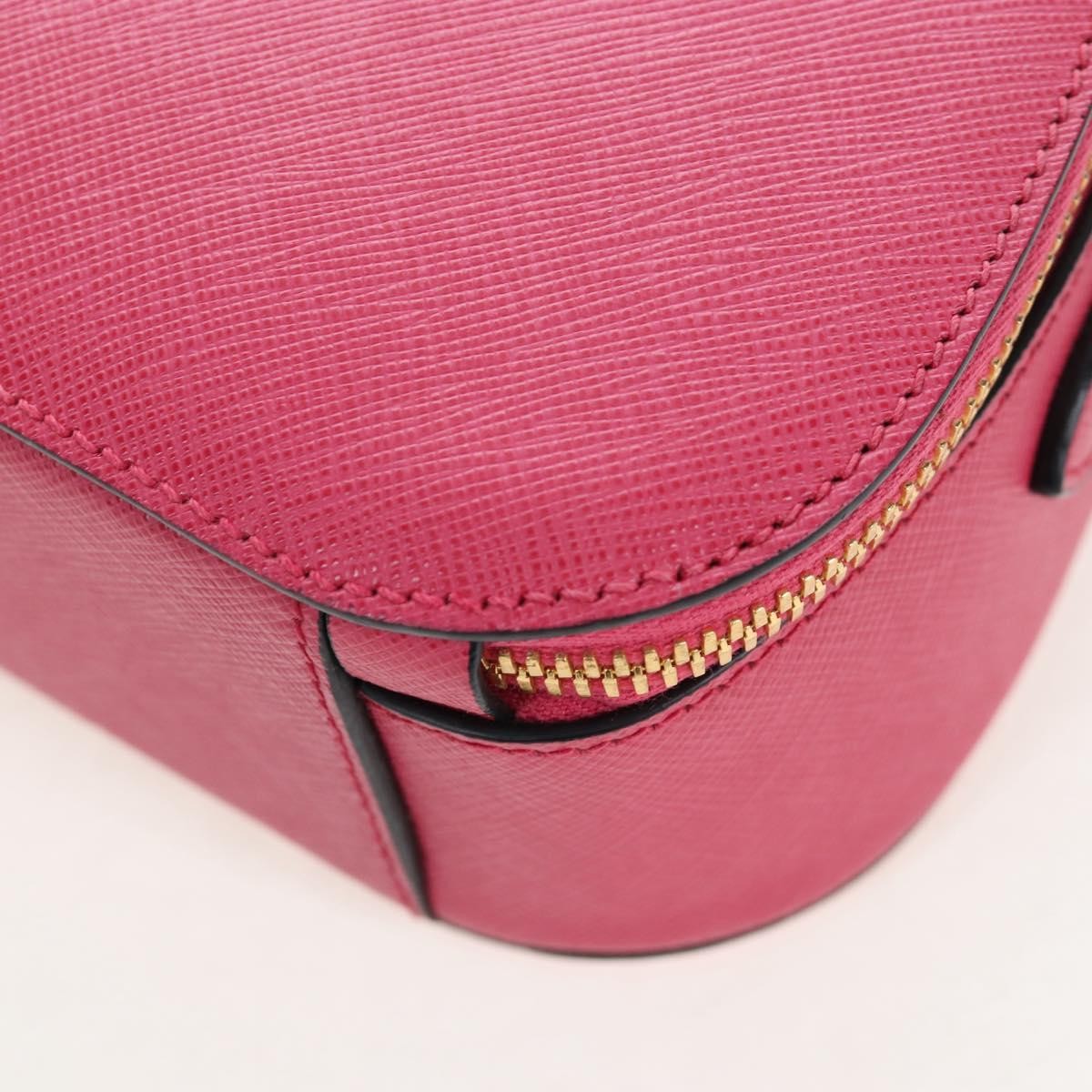 Prada Odette Top Handle Saffiano Leather, Pink, Leather, Handbag
