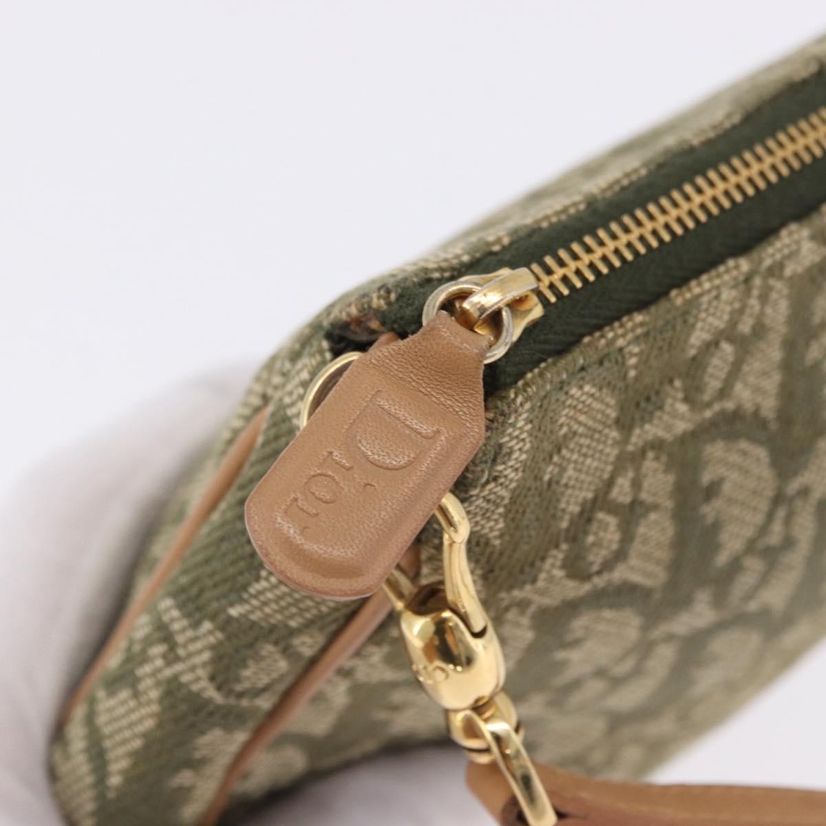 Christian Dior Saddle Canvas, Khaki, Canvas, Handbag