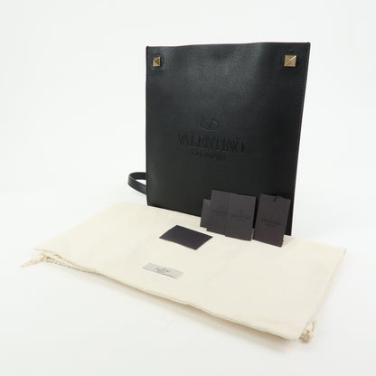Valentino Garavani Vintage Leather, Black, Leather, Shoulder Bag