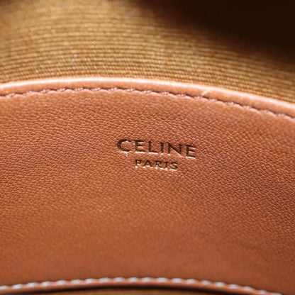 Celine Round Purse on Strap Triomphe Coated Canvas, Black, PVC, Shoulder Bag