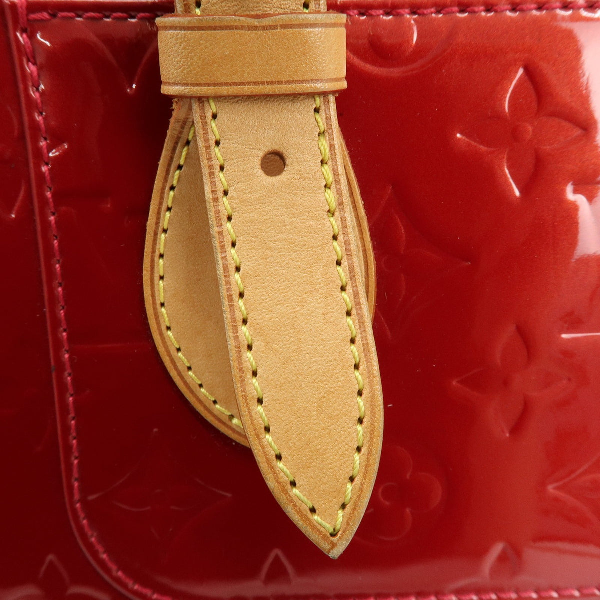 Louis Vuitton Rosewood Avenue Monogram Vernis, Red, Patent Leather, Handbag