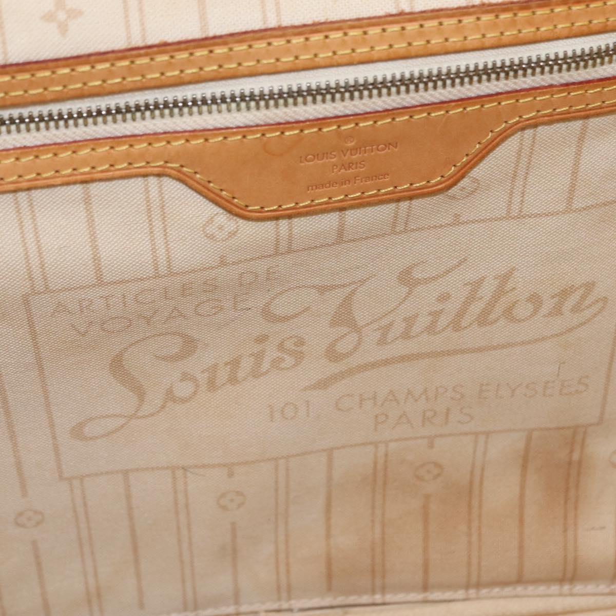 Louis Vuitton Neverfull Damier, White, Canvas, Tote Bag