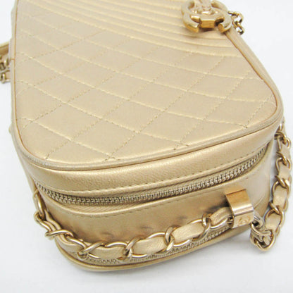 Chanel Vintage Camera Tassel Quilted Leather, Gold, Leather, Handbag