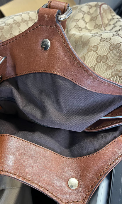 Gucci Sukey Canvas, Beige, Canvas, Handbag