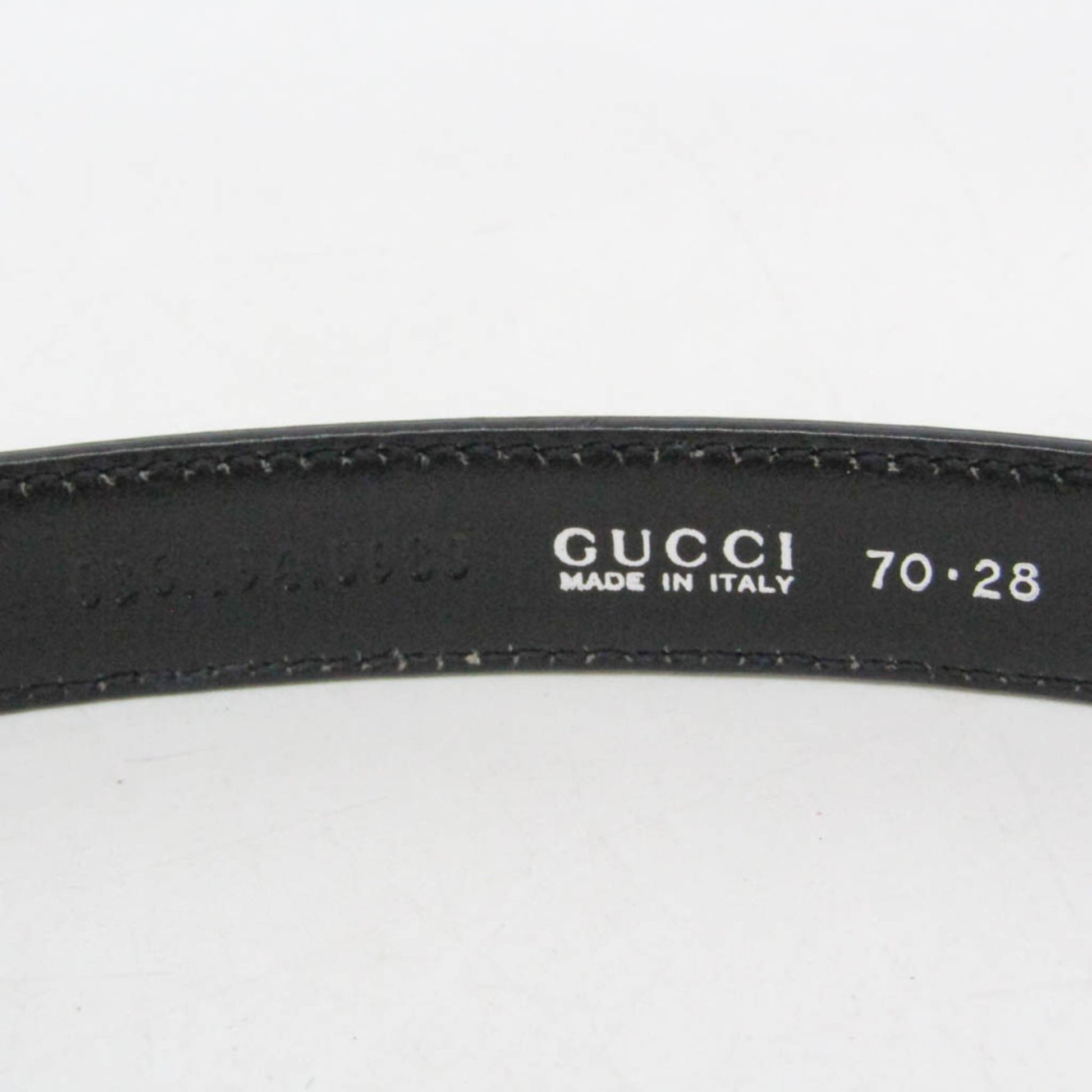 Gucci Interlocking G Belt (Outlet) Leather, Black, Leather, Belt
