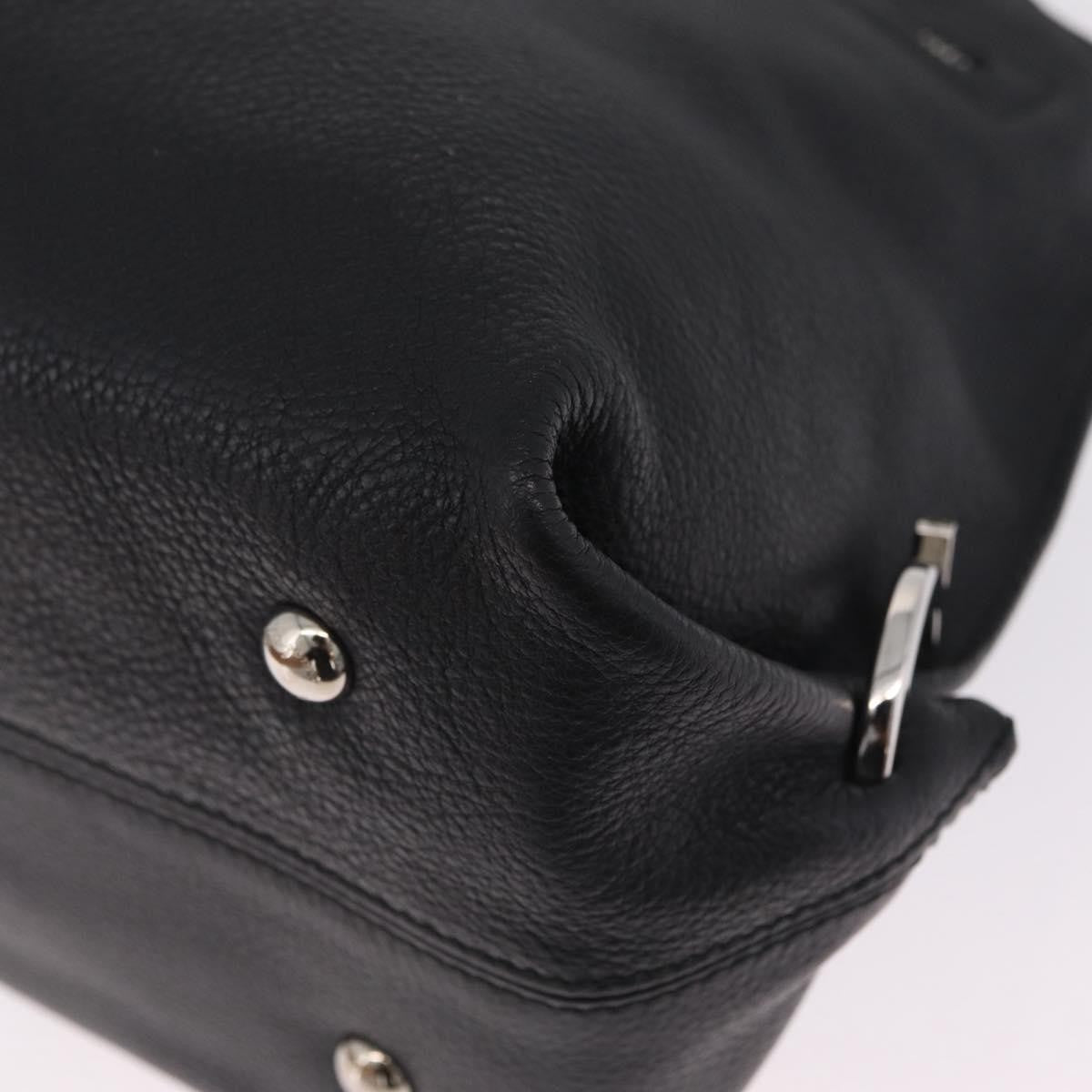Salvatore Ferragamo Sofia Satchel Grainy Leather, Black, Leather, Handbag