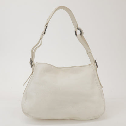 Bottega Veneta Shoulder Leather, White, Leather, Shoulder Bag