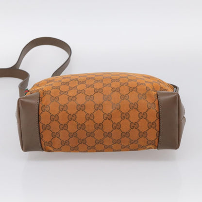 Gucci Shoulder Canvas, Orange, Canvas, Shoulder Bag